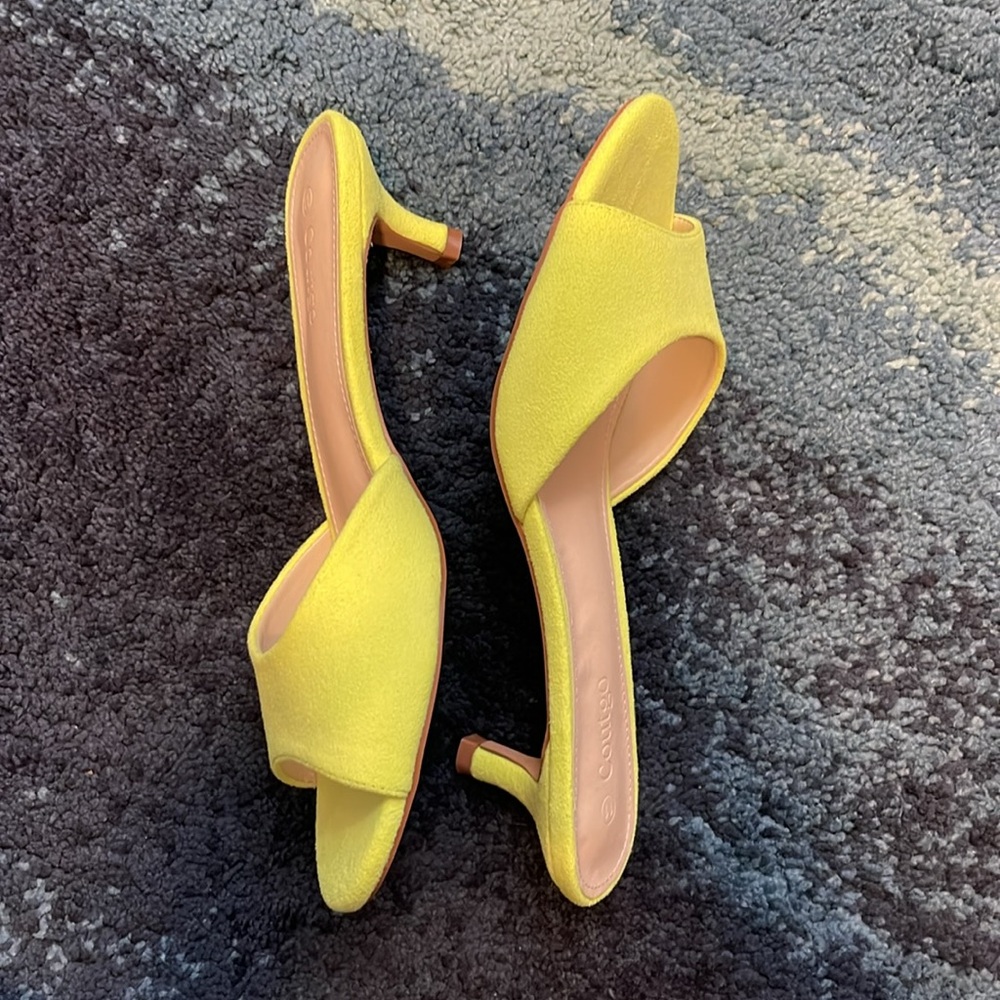 Neon Kitten Heel Slides NWT